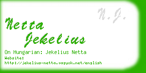 netta jekelius business card